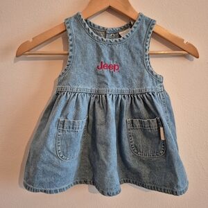 Vintage Jeep Baby 100% Cotton Dress 18 Months